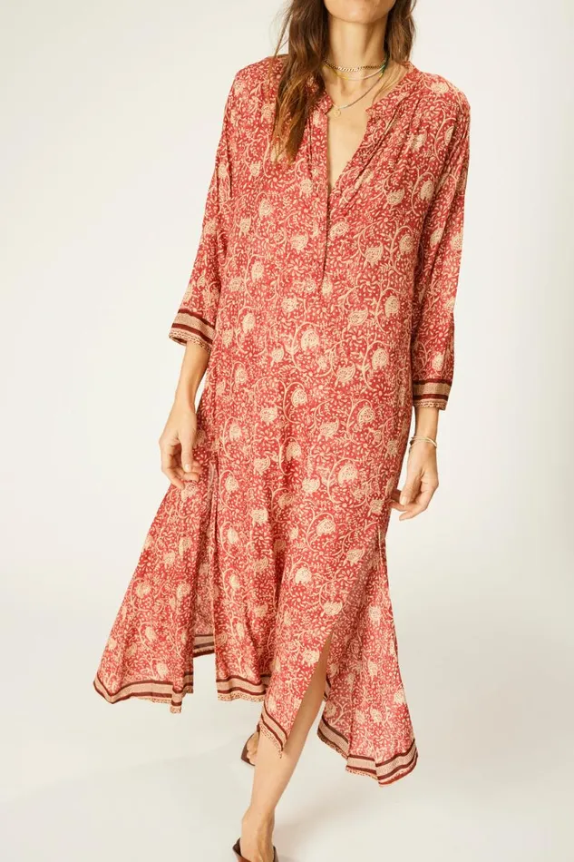 Women Natalie Martin Dresses Isobel Dress Water Lily Terracotta