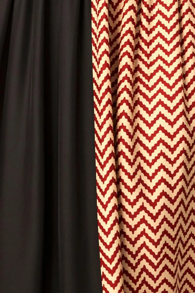 Women Natalie Martin Dresses Kate Long Sleeve Maxi Block Zigzag Noire