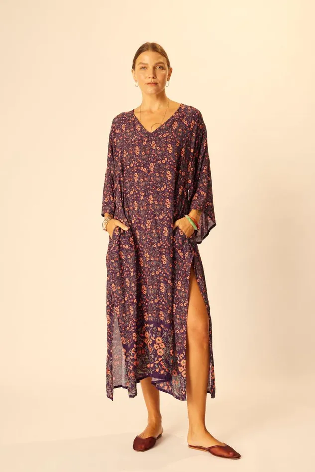 Women Natalie Martin Dresses Marin Dress With Sash Petite Fleur Aubergine