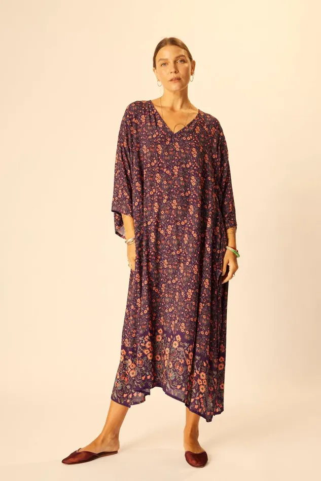 Women Natalie Martin Dresses Marin Dress With Sash Petite Fleur Aubergine