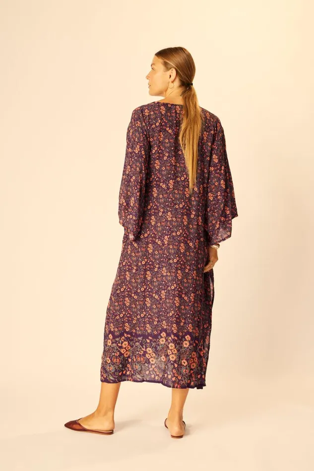Women Natalie Martin Dresses Marin Dress With Sash Petite Fleur Aubergine
