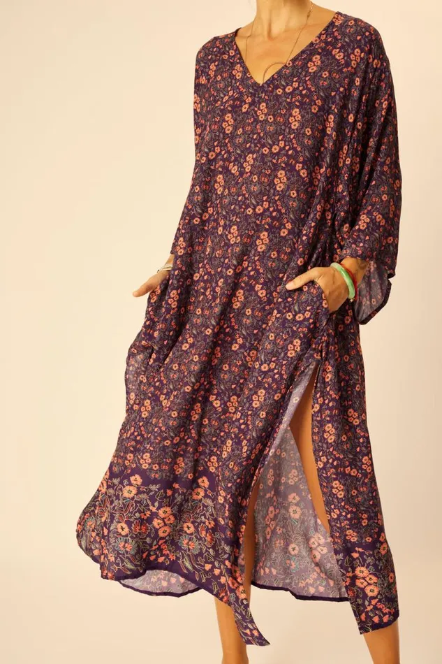 Women Natalie Martin Dresses Marin Dress With Sash Petite Fleur Aubergine