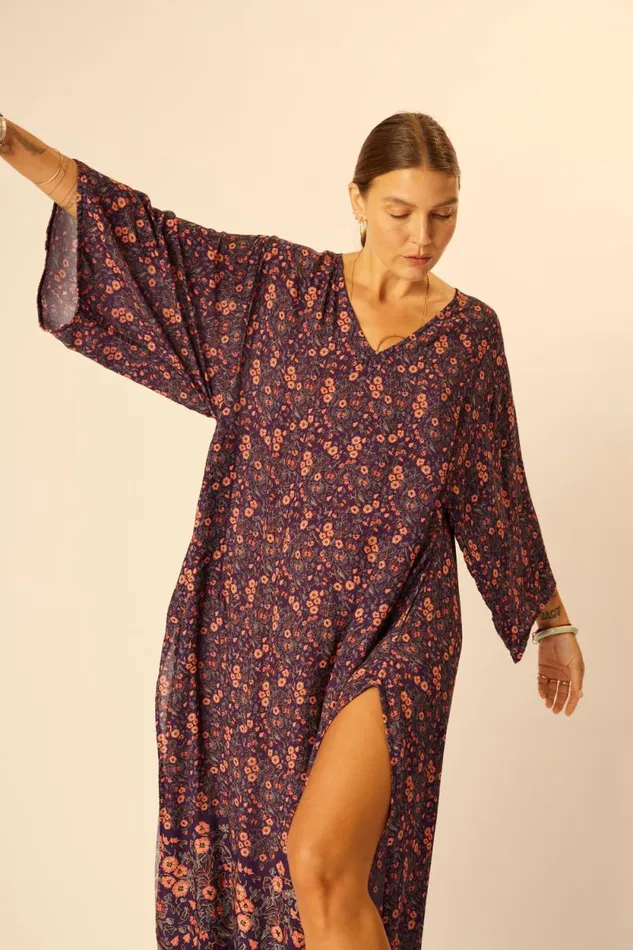 Women Natalie Martin Dresses Marin Dress With Sash Petite Fleur Aubergine