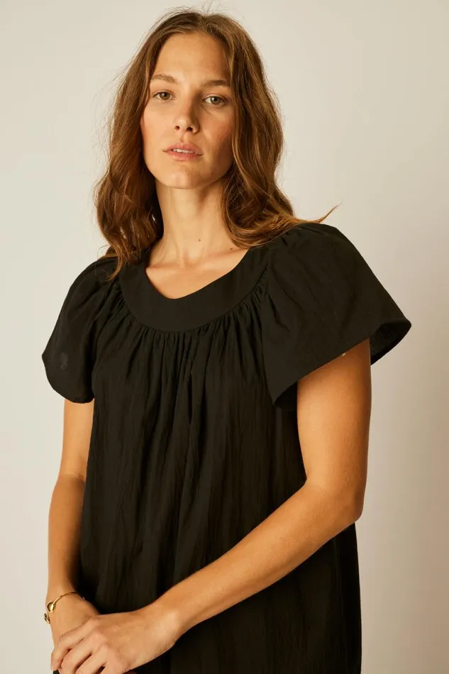 Women Natalie Martin Dresses Sienna Dress Black Flat Cotton