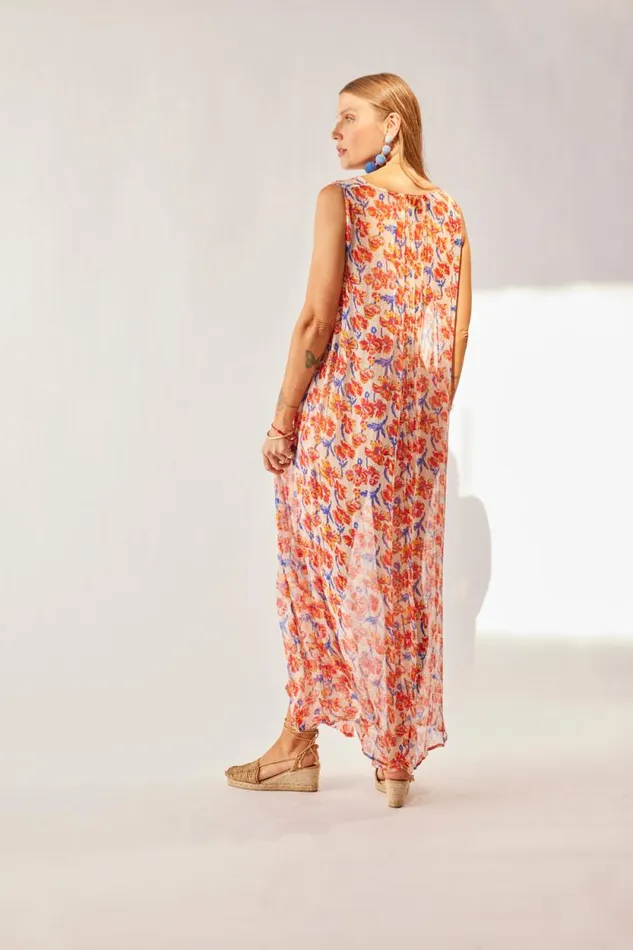 Women Natalie Martin Dresses Tova Maxi Chiffon Watercolor Clemen