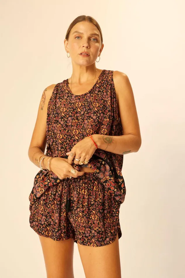 Women Natalie Martin Tops Ariana Tank Petite Fleur Noire