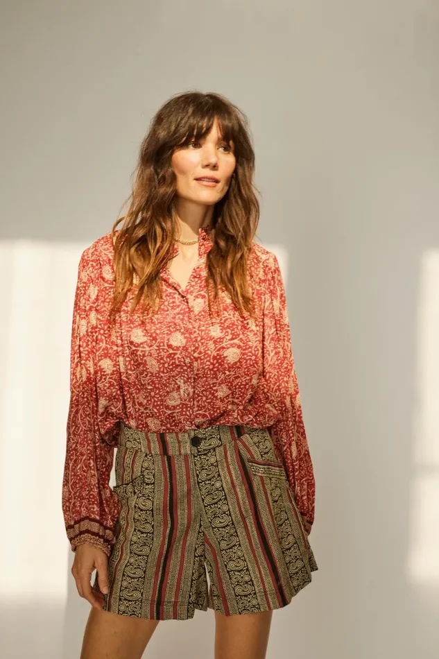 Women Natalie Martin Tops Iris Top Water Lily Terracotta