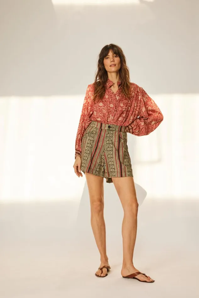 Women Natalie Martin Tops Iris Top Water Lily Terracotta