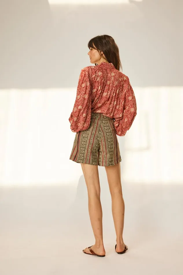 Women Natalie Martin Tops Iris Top Water Lily Terracotta