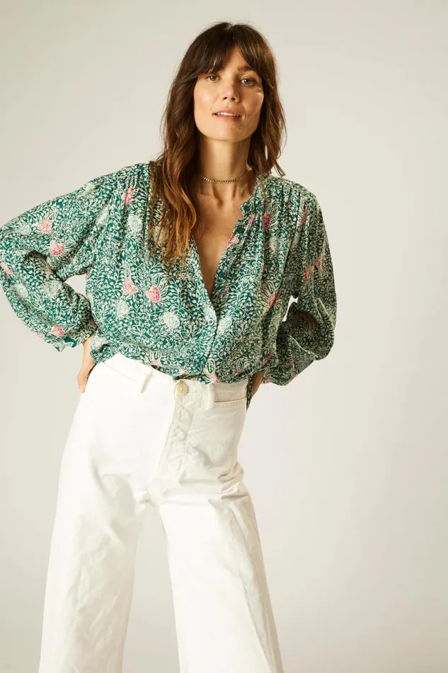 Women Natalie Martin Tops Tolan Shirt Andromeda Aegean