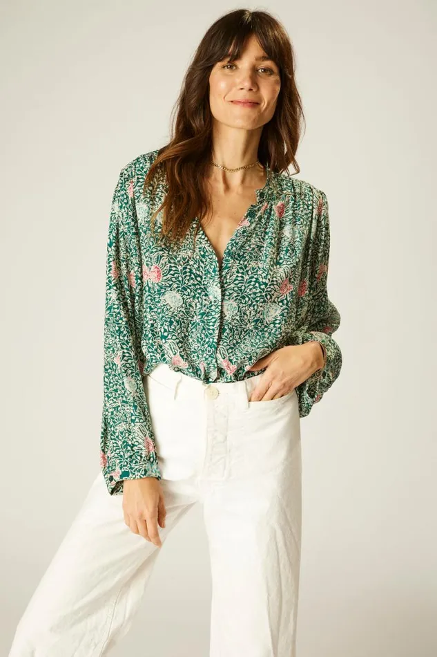 Women Natalie Martin Tops Tolan Shirt Andromeda Aegean
