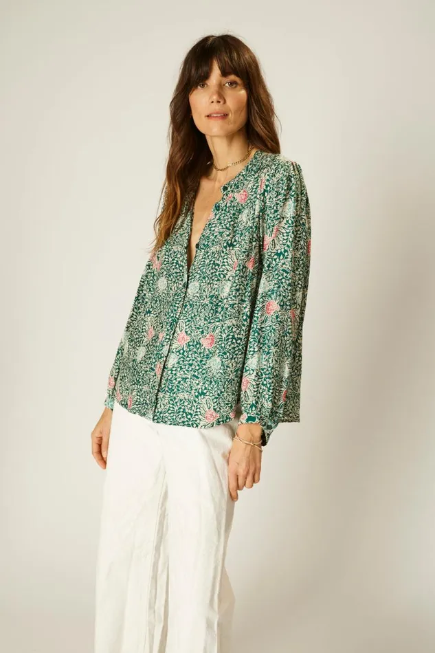 Women Natalie Martin Tops Tolan Shirt Andromeda Aegean