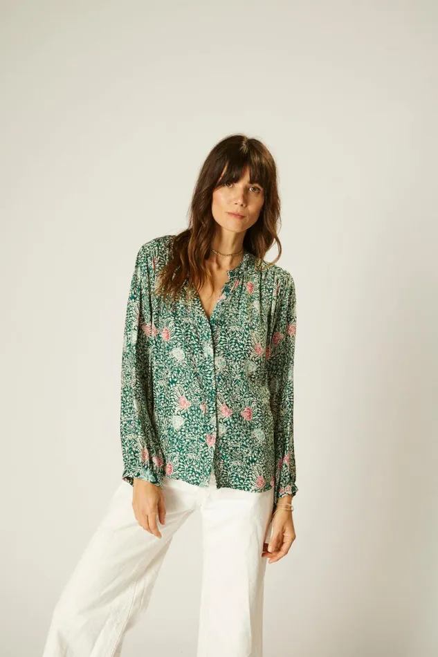 Women Natalie Martin Tops Tolan Shirt Andromeda Aegean