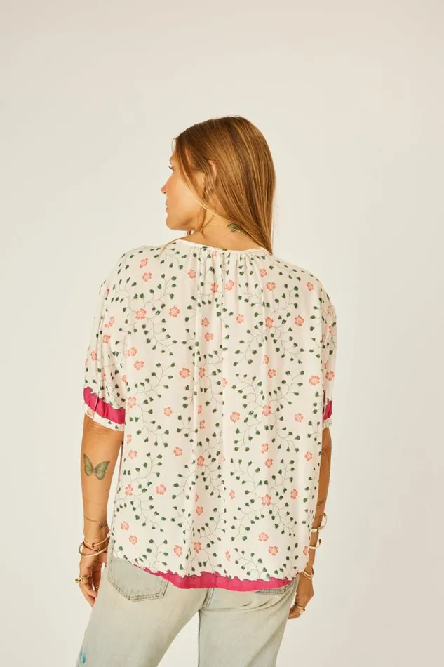 Women Natalie Martin Tops Violet Top Pinwheel Cotton