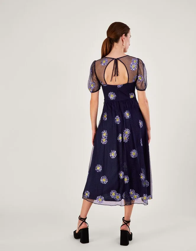 Women Nellie Embellished Midi Dress Blue Monsoon Occasionwear