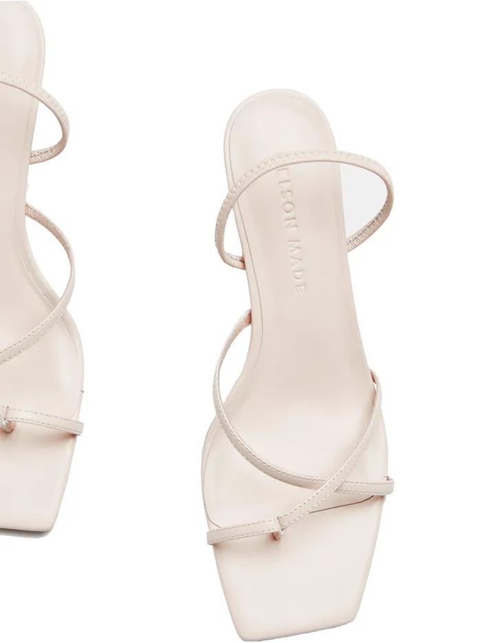 Women Nelson Made 8211 Fleur Midi In Crema The UNDONE Heels