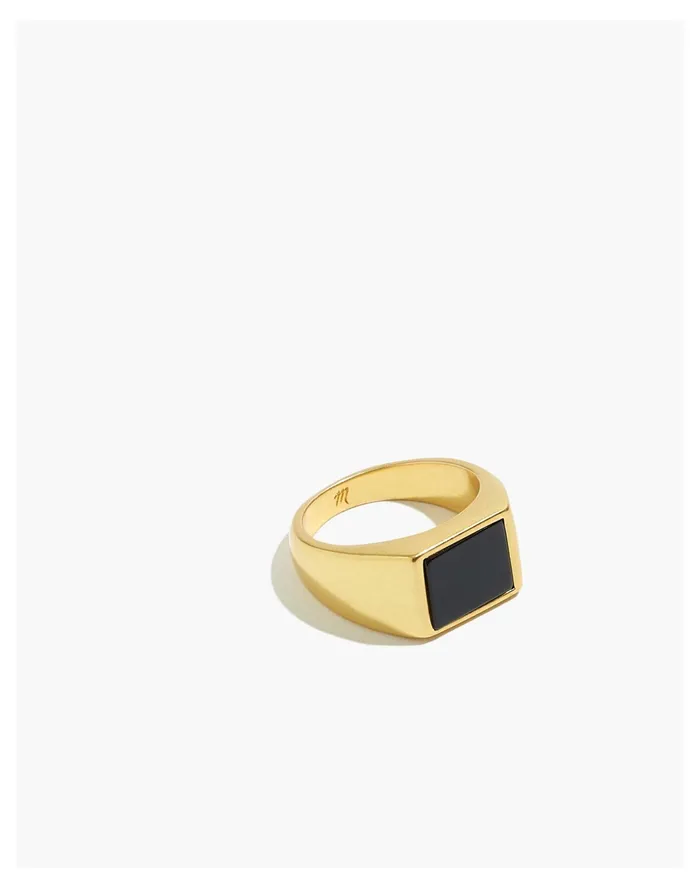 Women Nightstone Signet Ring Onyx Multi Madewell Rings
