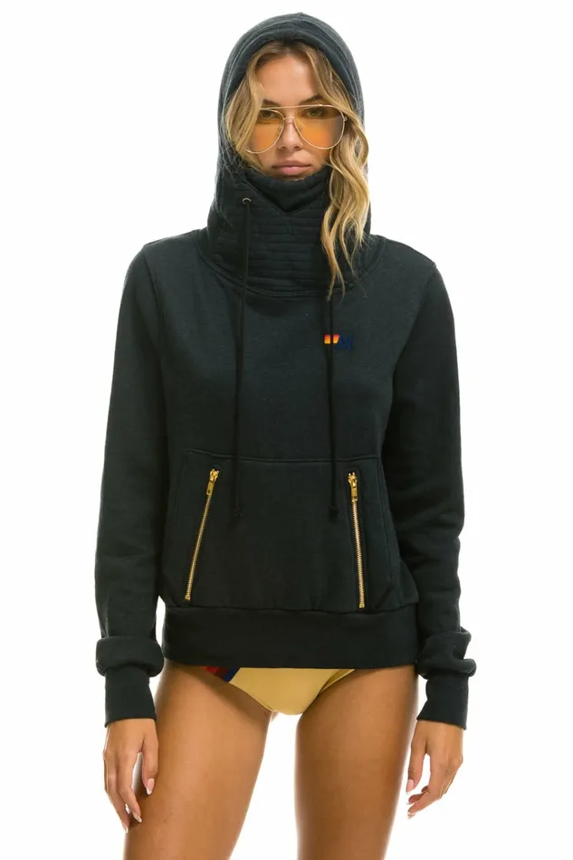 Women NINJA PULLOVER HOODIE 8211 CHARCOAL Aviator Nation Hoodies