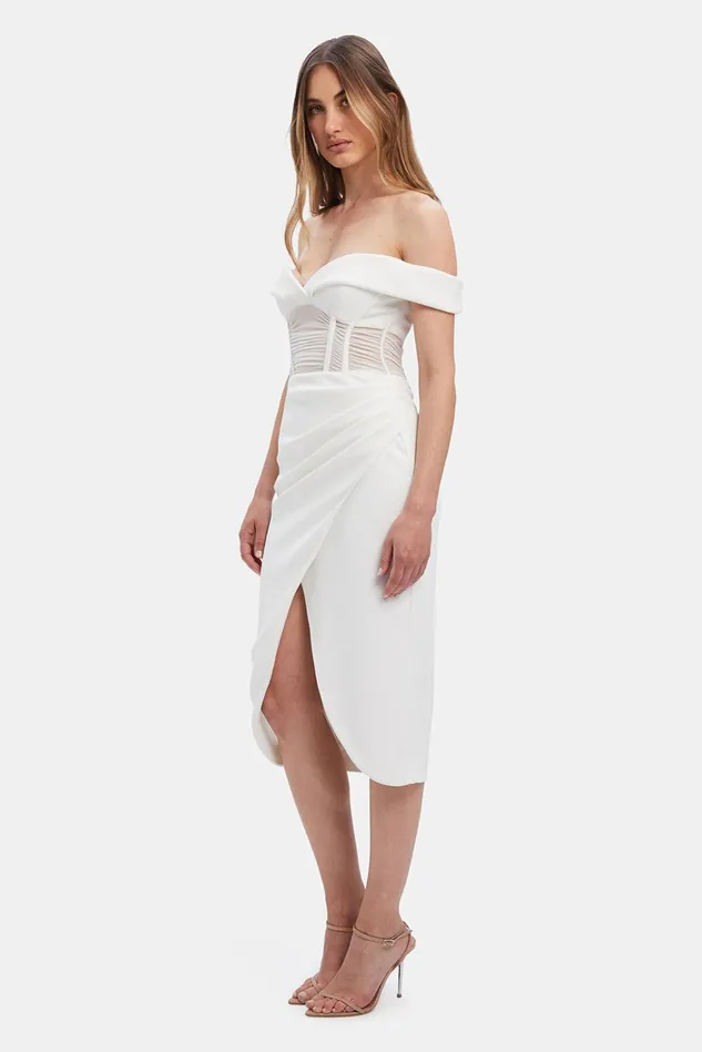 Women Occasion Dresses Bardot Novacane Midi Dress In Orchid White Orchid White Women Occasion Dresses Bardot Novacane Midi Dress In Orchid White Orchid White