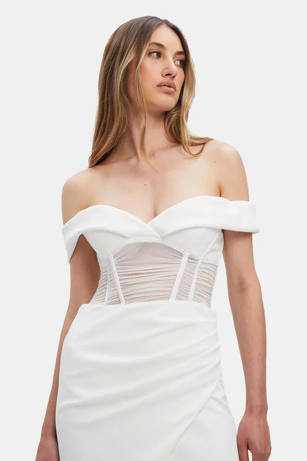 Women Occasion Dresses Bardot Novacane Midi Dress In Orchid White Orchid White Women Occasion Dresses Bardot Novacane Midi Dress In Orchid White Orchid White