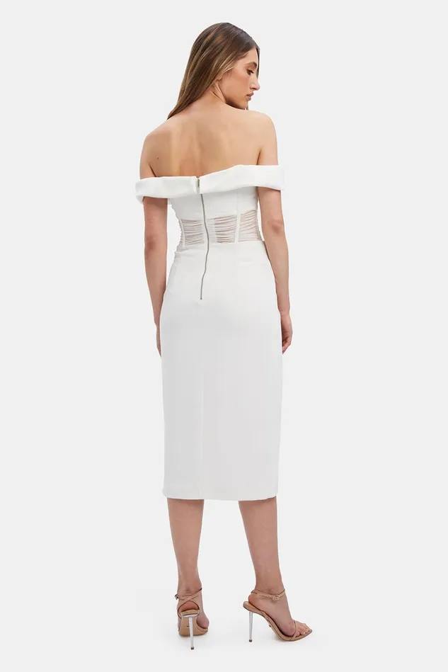 Women Occasion Dresses Bardot Novacane Midi Dress In Orchid White Orchid White Women Occasion Dresses Bardot Novacane Midi Dress In Orchid White Orchid White