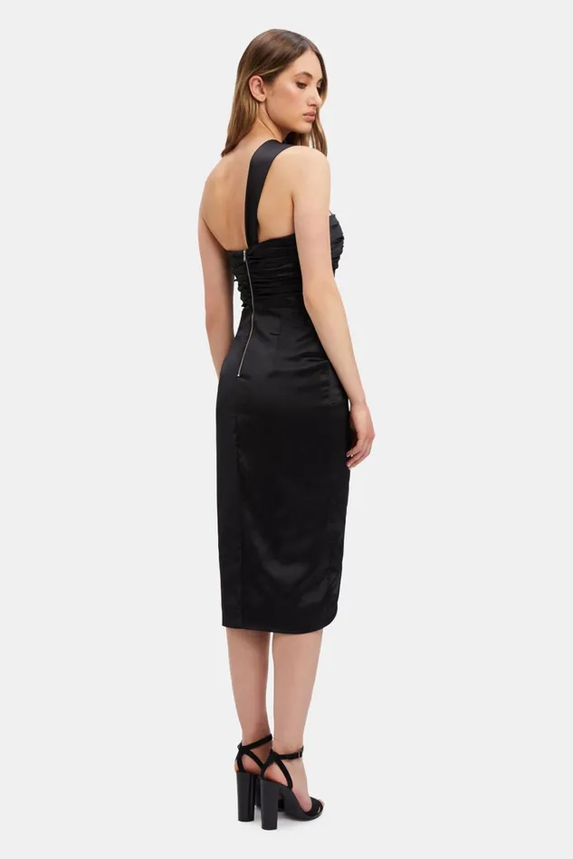 Women Occasion Dresses Bardot Veda Drape Midi Dress In Black Black Women Occasion Dresses Bardot Veda Drape Midi Dress In Black Black