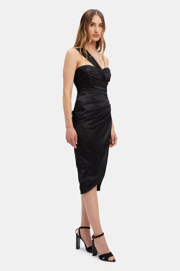 Women Occasion Dresses Bardot Veda Drape Midi Dress In Black Black Women Occasion Dresses Bardot Veda Drape Midi Dress In Black Black