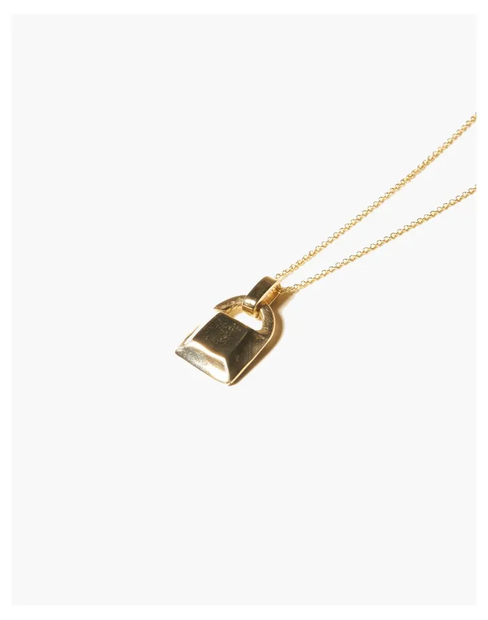 Women Odette Lock Necklace Brass Madewell Necklaces