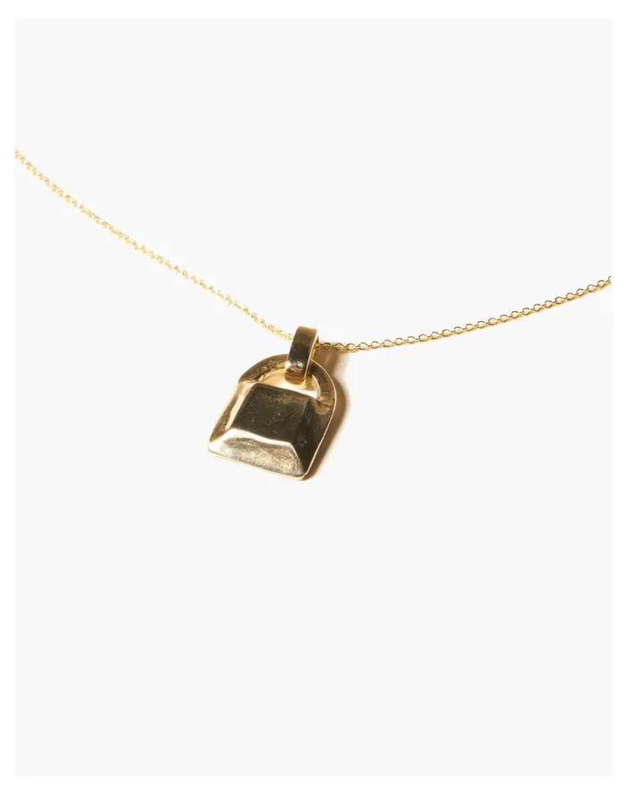 Women Odette Lock Necklace Brass Madewell Necklaces Women Odette Lock Necklace Brass Madewell Necklaces