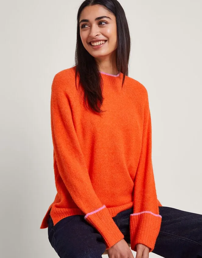 Women Oti Oversized Jumper Orange Monsoon Jumpers