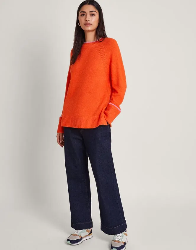 Women Oti Oversized Jumper Orange Monsoon Jumpers