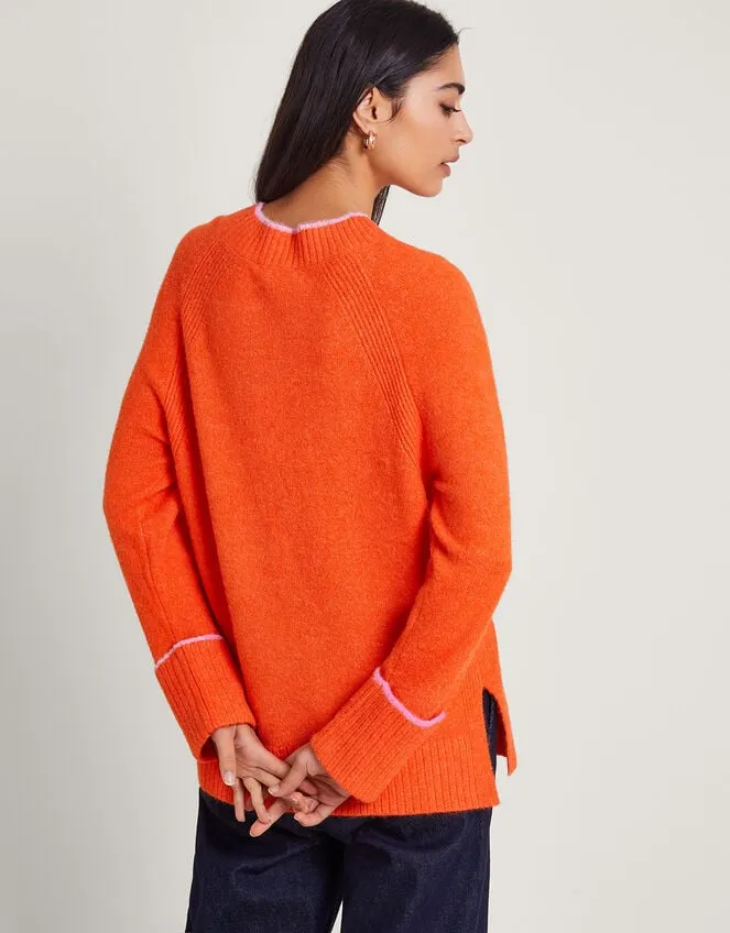 Women Oti Oversized Jumper Orange Monsoon Jumpers