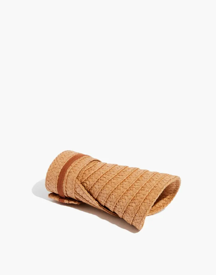 Women Packable Braided Straw Visor Warm Nutmeg Madewell Hats Women Packable Braided Straw Visor Warm Nutmeg Madewell Hats