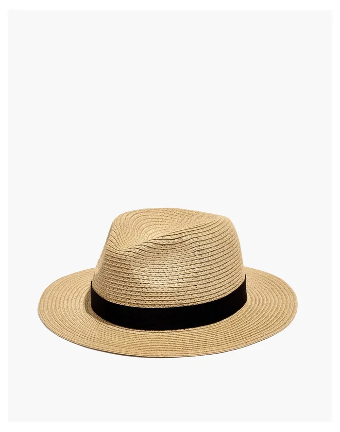 Women Packable Straw Fedora Hat Natural Straw Madewell Hats