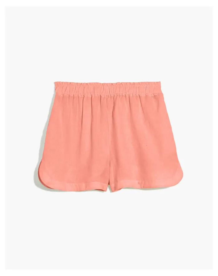 Women PALI SWIM Linen Pali Pull On Pocket Shorts Coral Madewell Shorts Women PALI SWIM Linen Pali Pull On Pocket Shorts Coral Madewell Shorts