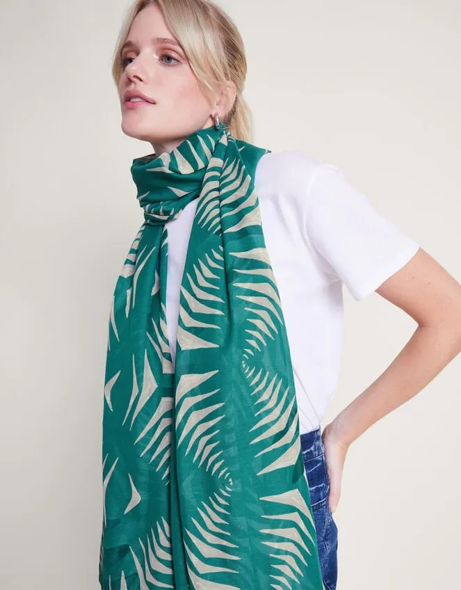 Women Palm Print Lightweight Scarf Monsoon Scarves