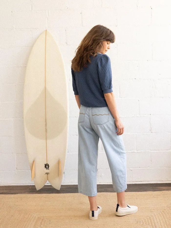 Women Pants Women 8211 Karri 8211 Sky Blue TWOTHIRDS Pants