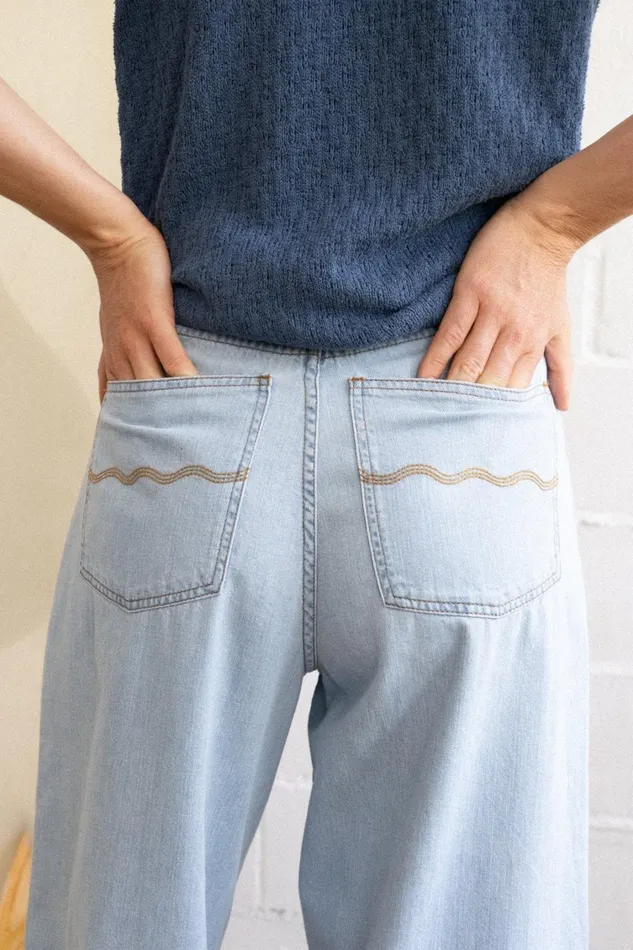 Women Pants Women 8211 Karri 8211 Sky Blue TWOTHIRDS Pants
