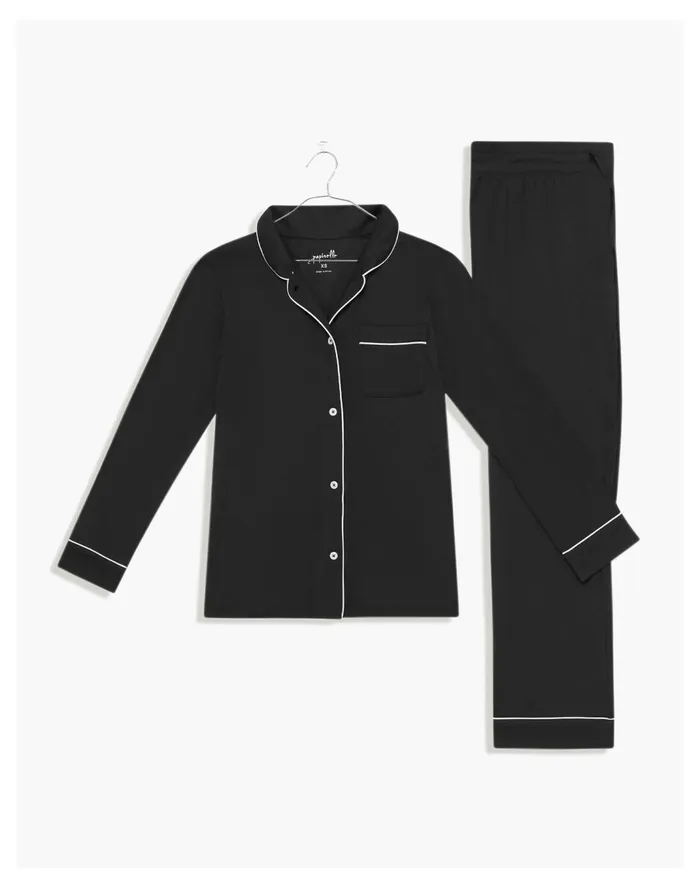 Women Papinelle Sleepwear Modal Kate Pajama Set Black Madewell Pajamas Women Papinelle Sleepwear Modal Kate Pajama Set Black Madewell Pajamas