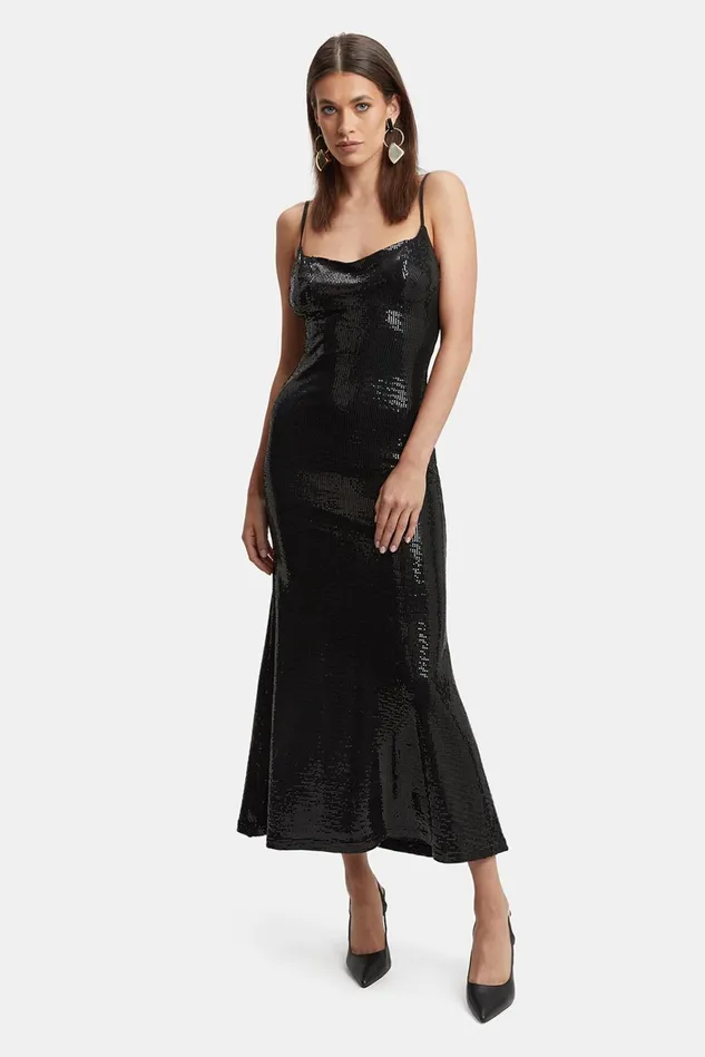 Women Party Dresses Bardot Ira Midi Dress In Black Black