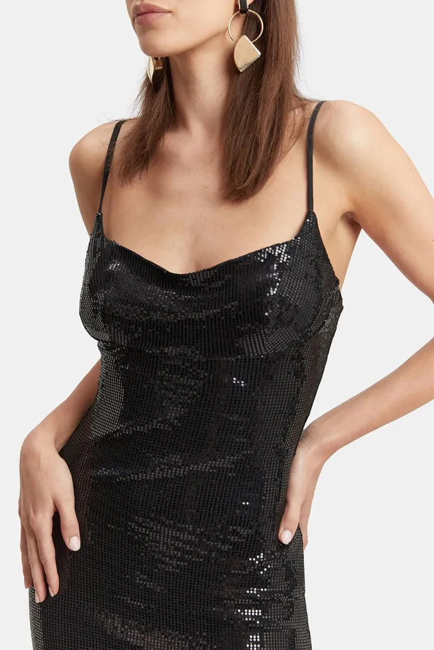 Women Party Dresses Bardot Ira Midi Dress In Black Black Women Party Dresses Bardot Ira Midi Dress In Black Black