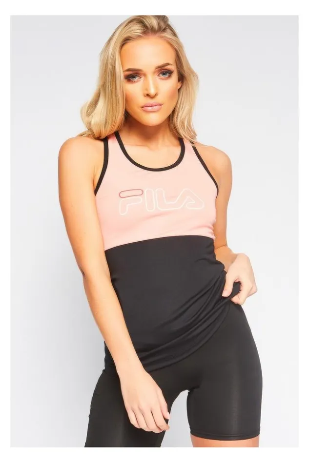 Women Pink And Black TwoTone Tank Top Brentiny Paris Top And Tank Tops Women Pink And Black TwoTone Tank Top Brentiny Paris Top And Tank Tops