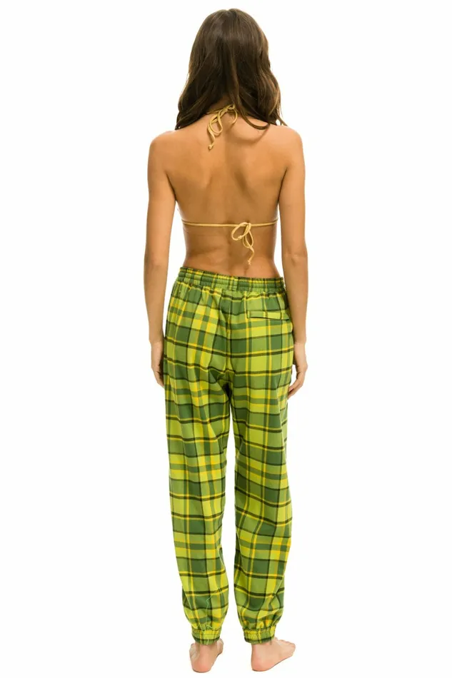 Women PLAID LODGE PANT 8211 AVOCADO PLAID Aviator Nation Sweatpants Women PLAID LODGE PANT 8211 AVOCADO PLAID Aviator Nation Sweatpants