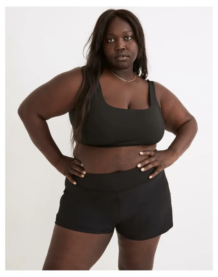 Women Plus MWL Running Shorts True Black Madewell Activewear