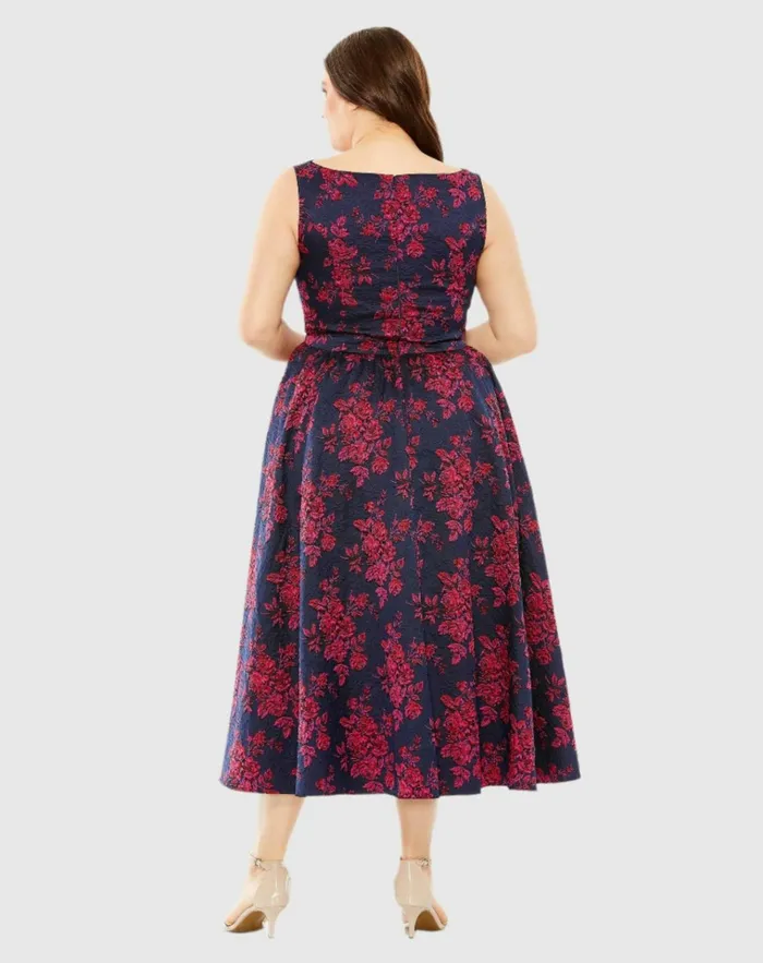 Women Plus Size Dresses Mac Duggal Sleeveless Floral Embroidered Dress Midnight Multi Women Plus Size Dresses Mac Duggal Sleeveless Floral Embroidered Dress Midnight Multi