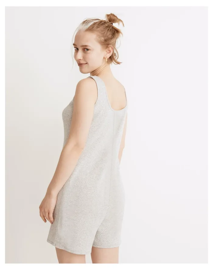 Women Pointelle Henley Pajama Romper Hthr Platinum Madewell Pajamas Women Pointelle Henley Pajama Romper Hthr Platinum Madewell Pajamas