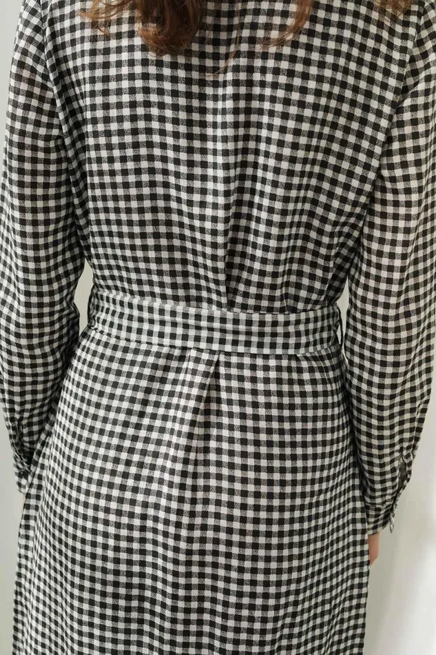 Women Pollan 8211 Black and White Vichy TWOTHIRDS Dresses