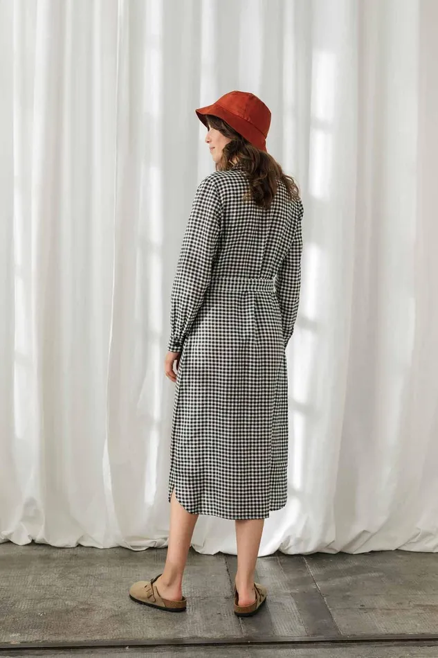 Women Pollan 8211 Black and White Vichy TWOTHIRDS Dresses
