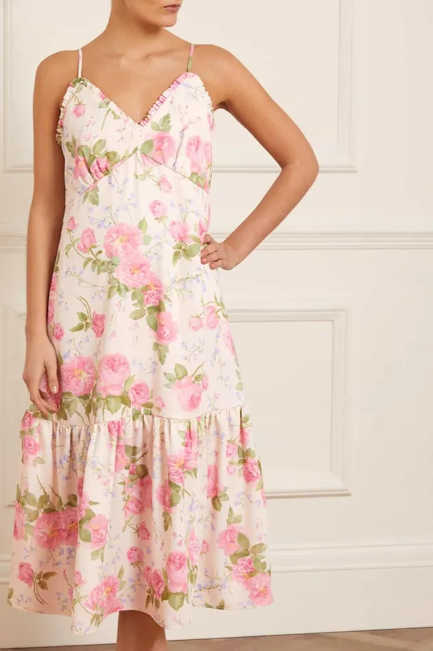 Women Printed Dresses Needle and Thread Rose Bluebell Cami Ankle Dress Multi