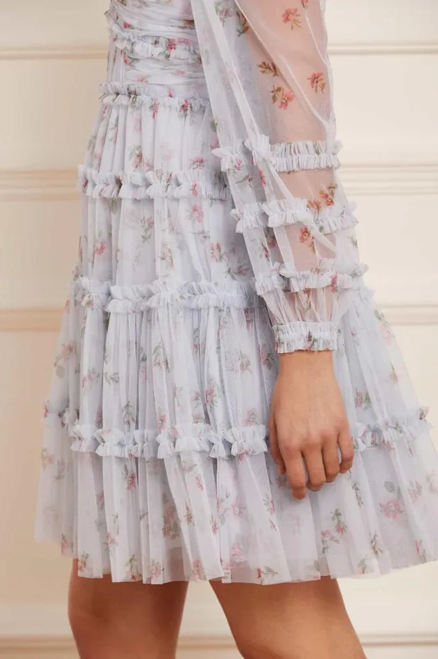 Women Printed Dresses Needle and Thread Scatter Ditsy Mini Dress Blue Women Printed Dresses Needle and Thread Scatter Ditsy Mini Dress Blue